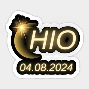 Solar Eclipse 2024 Shirt State Ohio Total Solar Eclipse Sticker